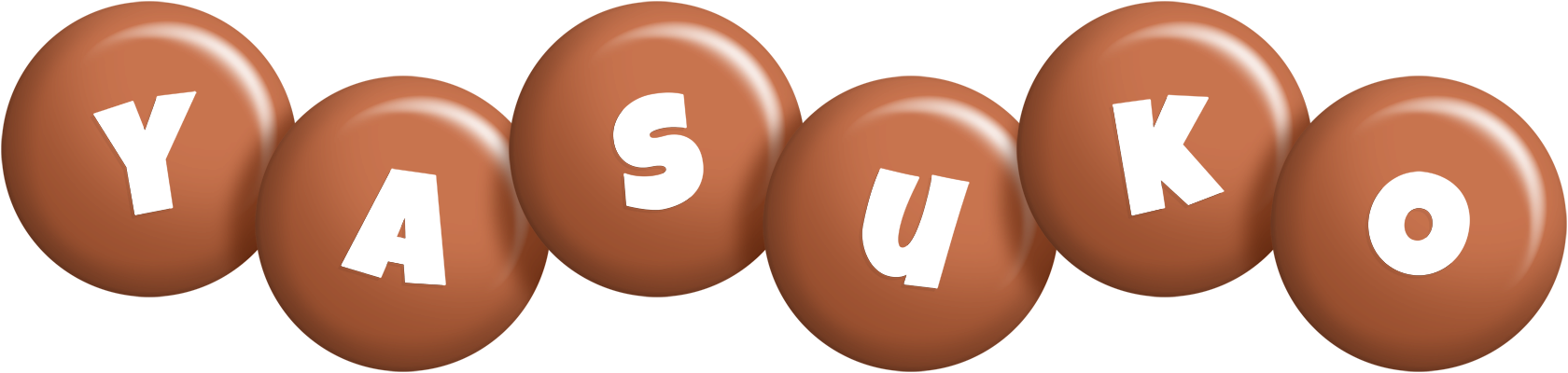 Yasuko candy-brown logo