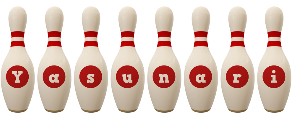 Yasunari bowling-pin logo