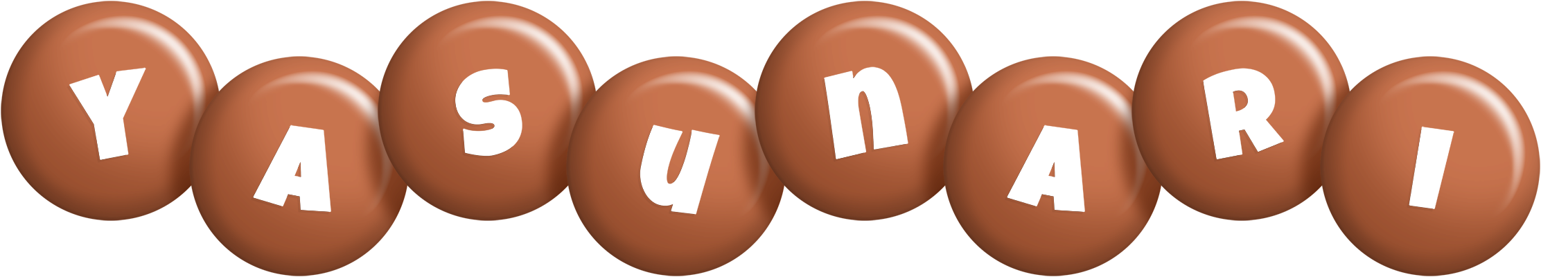Yasunari candy-brown logo