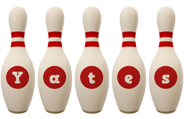 Yates bowling-pin logo