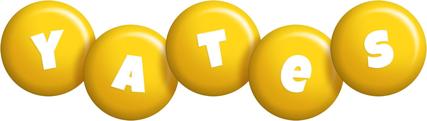 Yates candy-yellow logo
