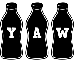 Yaw bottle logo