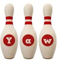 Yaw bowling-pin logo