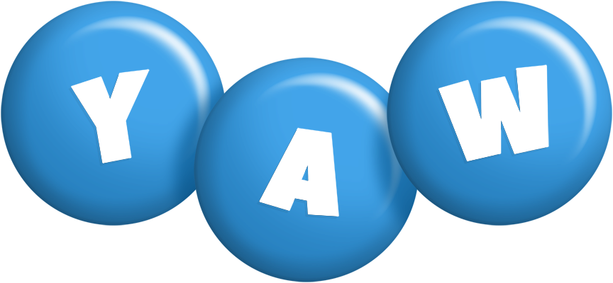 Yaw candy-blue logo