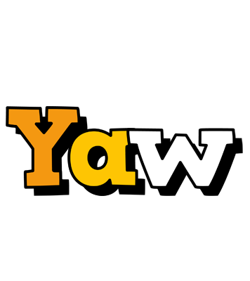Yaw cartoon logo