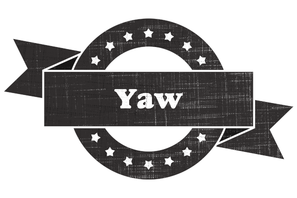 Yaw grunge logo