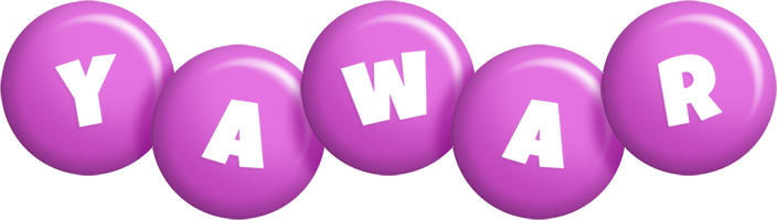 Yawar candy-purple logo