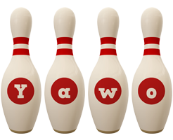 Yawo bowling-pin logo