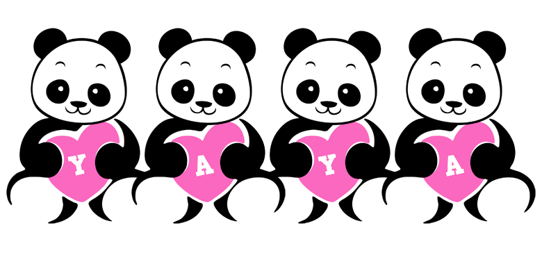 Yaya love-panda logo