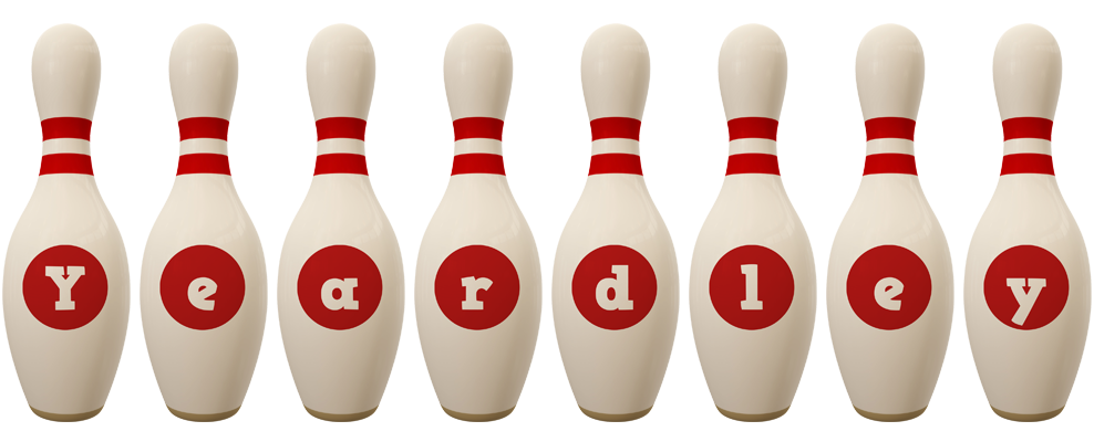Yeardley bowling-pin logo