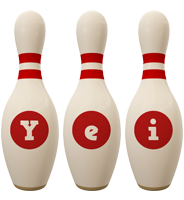 Yei bowling-pin logo