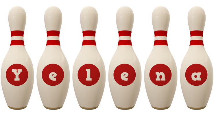 Yelena bowling-pin logo