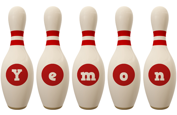 Yemon bowling-pin logo