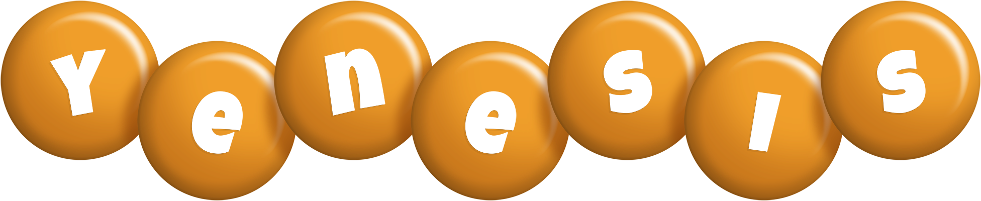 Yenesis candy-orange logo