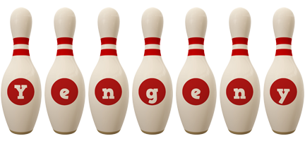 Yengeny bowling-pin logo