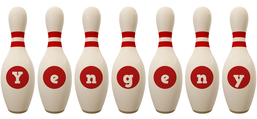 Yengeny bowling-pin logo