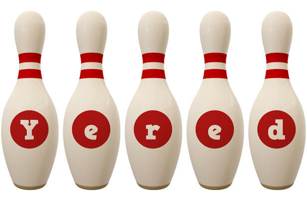 Yered bowling-pin logo