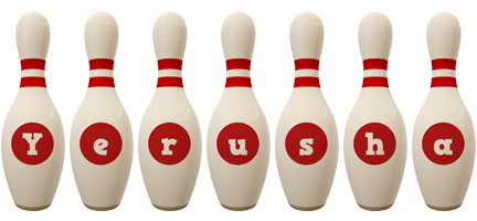 Yerusha bowling-pin logo