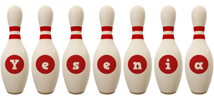 Yesenia bowling-pin logo