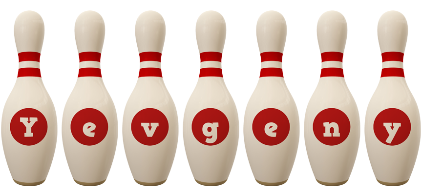 Yevgeny bowling-pin logo