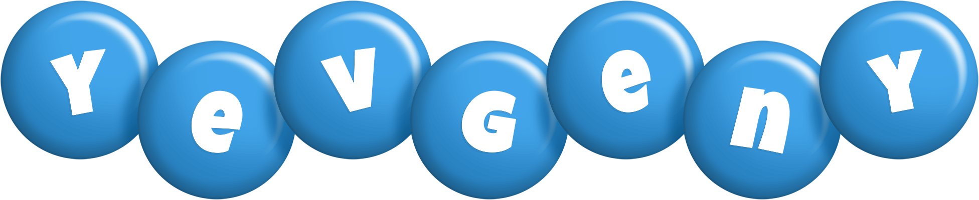 Yevgeny candy-blue logo