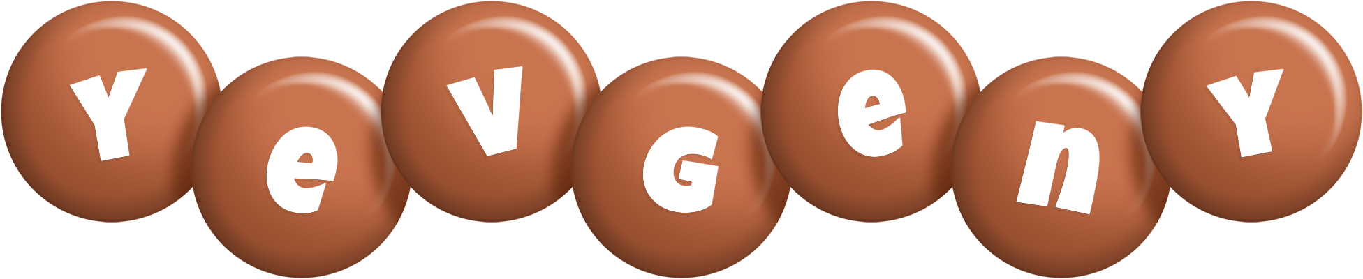 Yevgeny candy-brown logo