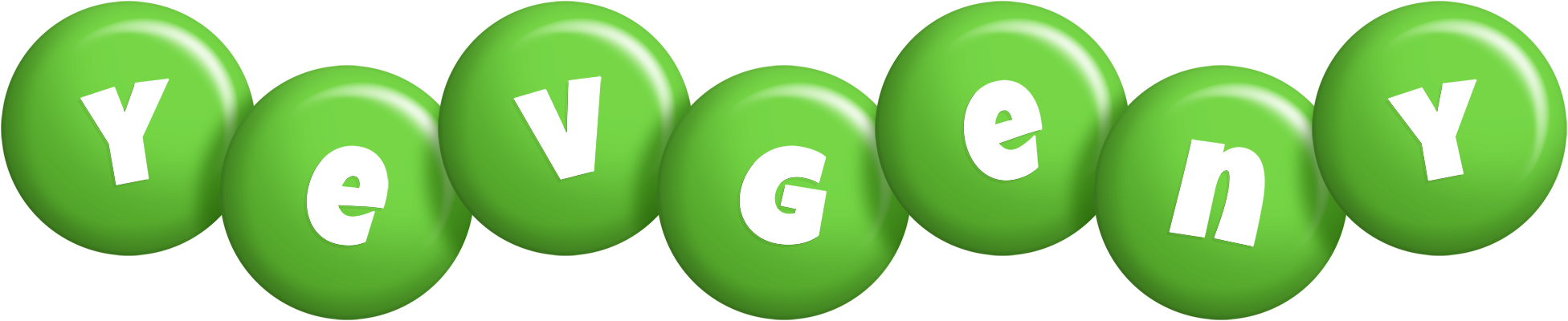 Yevgeny candy-green logo