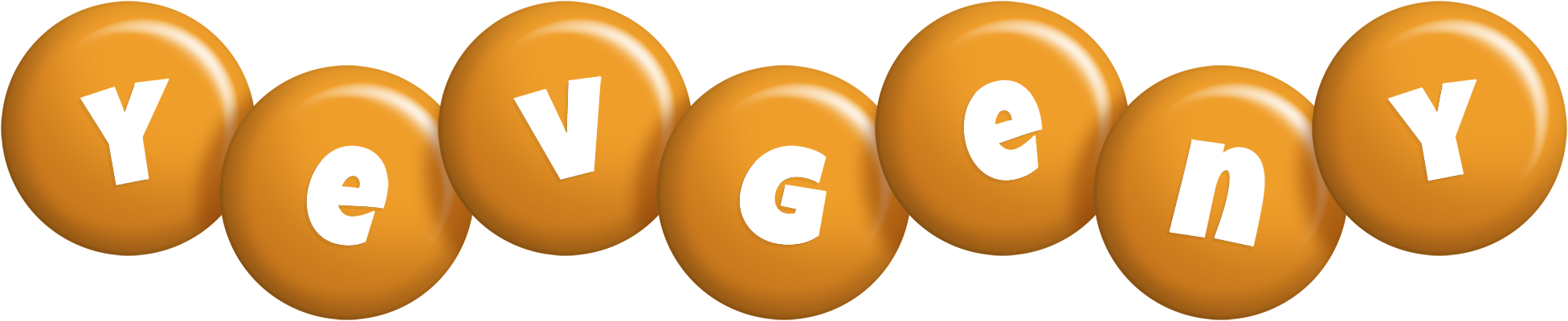 Yevgeny candy-orange logo