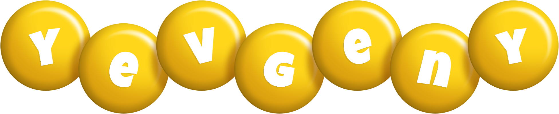 Yevgeny candy-yellow logo