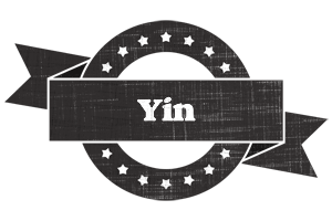 Yin grunge logo