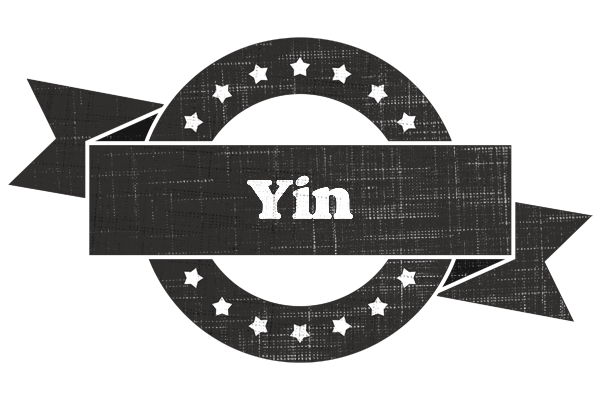 Yin grunge logo