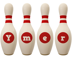 Ymer bowling-pin logo