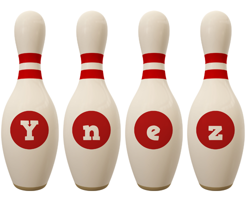 Ynez bowling-pin logo