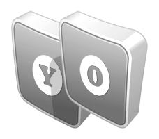 Yo silver logo