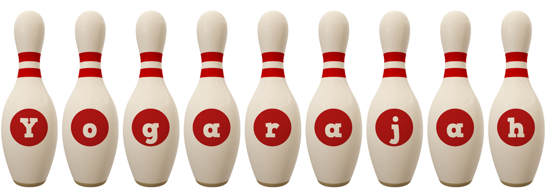 Yogarajah bowling-pin logo