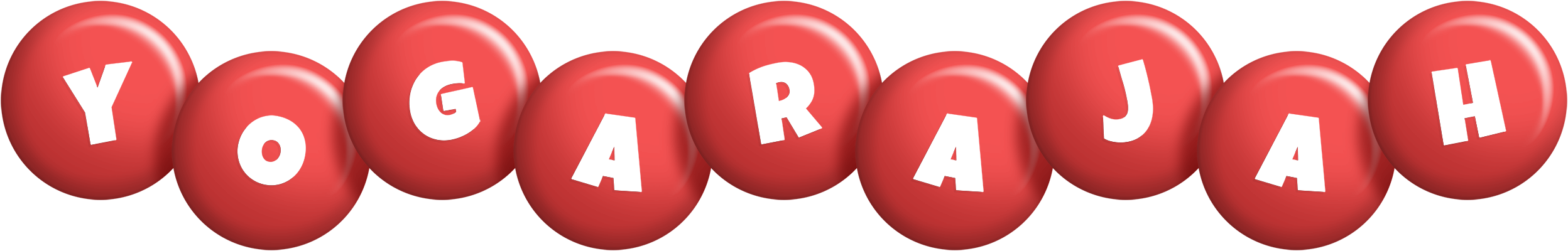 Yogarajah candy-red logo
