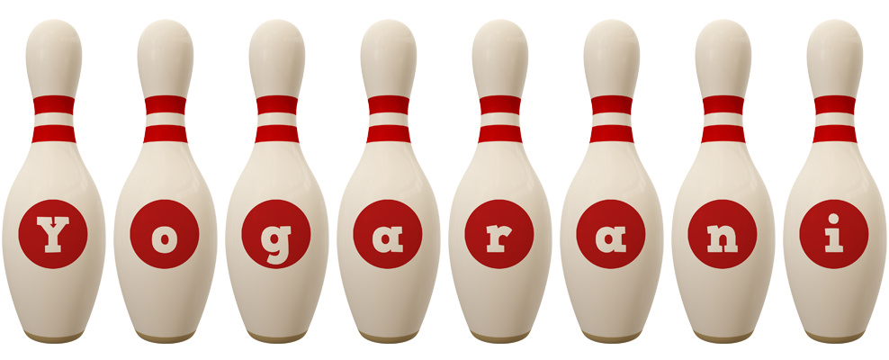 Yogarani bowling-pin logo