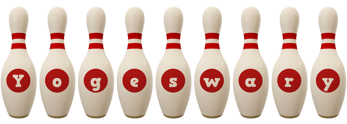 Yogeswary bowling-pin logo