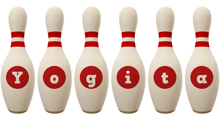 Yogita bowling-pin logo