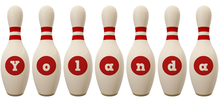 Yolanda bowling-pin logo
