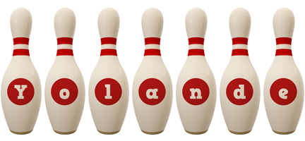 Yolande bowling-pin logo