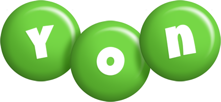 Yon candy-green logo