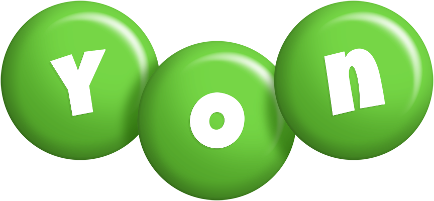 Yon candy-green logo