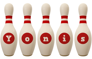 Yonis bowling-pin logo