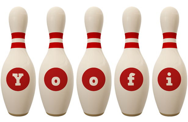 Yoofi bowling-pin logo