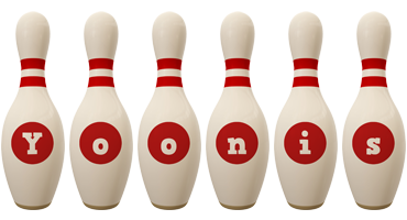 Yoonis bowling-pin logo