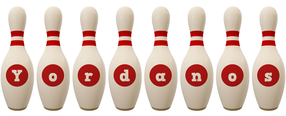 Yordanos bowling-pin logo