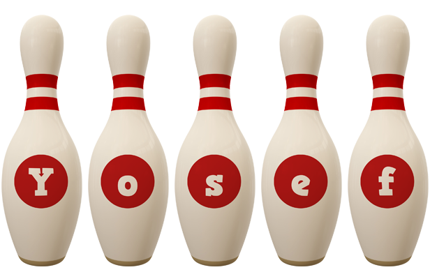 Yosef bowling-pin logo