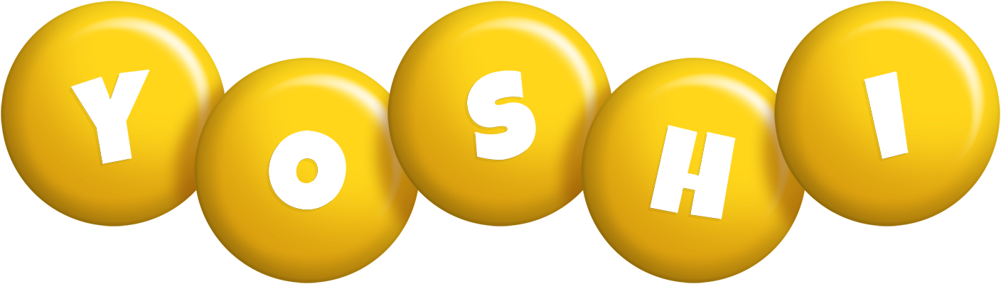 Yoshi candy-yellow logo