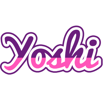 Yoshi cheerful logo
